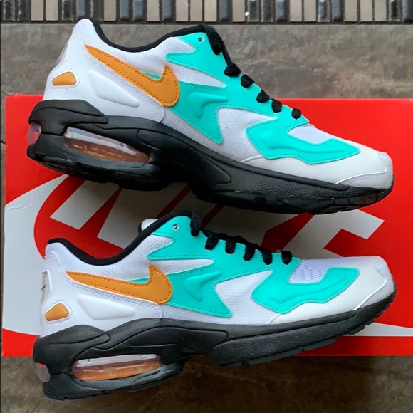 W NIKE AIR MAX2 LIGHT WHITE/AMBER RISE-AURORA GREE - Picture 15 of 16
